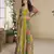 FESTIVE Yellow Georgette Anarkali Gown with Multicolor Long Shrug