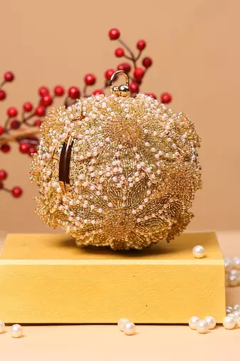 EMMA ROUND CLUTCH BAG WITH SLING