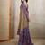 Beige chanderi cotton ikkt printed saree with zari woven border