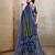 Mehendi chanderi cotton ikkt printed saree with zari woven border