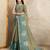 Aqua green premium cotton saree with beautiful digital print