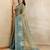 Aqua green premium cotton saree with beautiful digital print