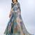 Blue premium cotton saree with beautiful digital print