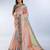 Peach premium cotton saree with beautiful digital print