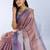 Purple premium cotton saree with beautiful digital print