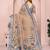 Chiku soft linen cotton printed silk saree with woven border
