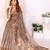 Mustard chanderi cotton printed saree with zari woven border