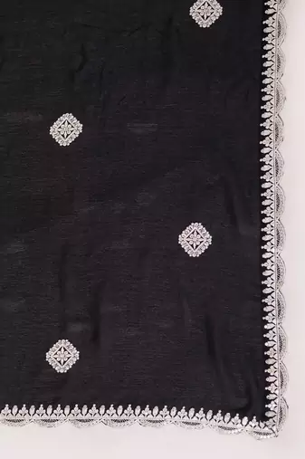 Women's art silk embroidery a line kurta sharara with dupatta set
