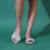 Silver floral embroidered flats