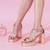 Multicolor embroidered block heels