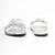 Silver floral embroidered flats