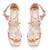 Multicolor embroidered block heels