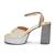 Multicolor embroidered block heels