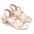 Pink solid block heels