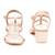 Pink solid block heels