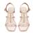 Pink solid block heels