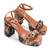 Multicolor floral printed heels