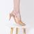 Beige solid pencil heels
