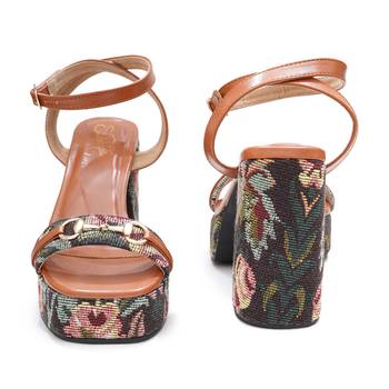 Multicolor floral printed heels 3