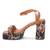 Multicolor floral printed heels