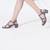 Grey solid block heels