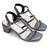 Grey solid block heels
