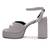 Grey solid block heels