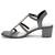 Grey solid block heels