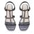 Grey solid block heels