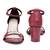 Maroon solid block heels