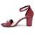 Maroon solid block heels