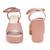 Pink solid block heels