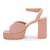 Pink solid block heels