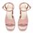 Pink solid block heels