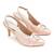 Pink solid slingback pencil heels
