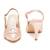 Pink solid slingback pencil heels