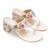 Multicolor embroidered block heels