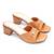 Beige solid block heels