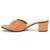 Beige solid block heels