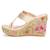 Multicolor embroidered wedges