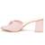 Pink solid block heels