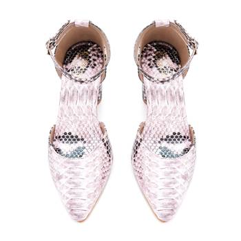 Pink printed block heels 5