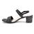 Black solid block heels
