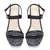 Black solid block heels