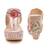 Multicolor embellished leather wedges