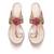 Multicolor embellished leather wedges