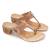 Beige embroidered leather block heels