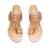 Beige embroidered leather block heels