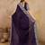 Purple Chiffon Sequin Embroidery Coding Work Saree with Unstitched Net Blouse 