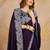 Trendmalls Purple Chiffon Sequin Embroidery Coding Work Saree with Unstitched Net Blouse 